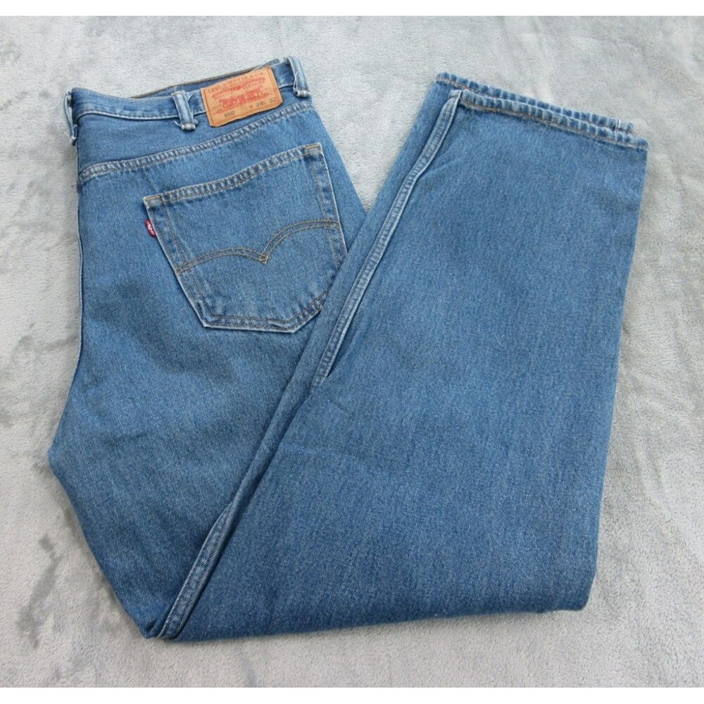 VTG Levis 550 Jeans Men 37 x 30 (Tag 38 x 32) Relaxed Medium Wash Blue